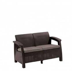 Canapea de gradina, Polipropilena, 2 locuri, Keter, Corfu, Maro