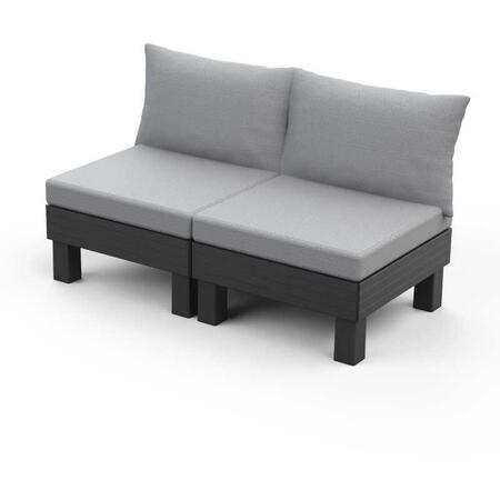 Canapea 2 locuri grafit Keter Elements