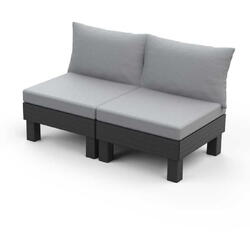 Canapea 2 locuri grafit Keter Elements