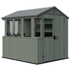 Casuta de gradina, Keter Darwin, Potting Shed, 6x8, din Evotech, verde oliv, pentru depozitare si rasaduri, cu podea rezistenta, usor de asamblat, 190x244x221 cm