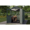 Casuta de gradina, Keter Darwin, Potting Shed, 6x8, din Evotech, verde oliv, pentru depozitare si rasaduri, cu podea rezistenta, usor de asamblat, 190x244x221 cm