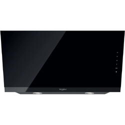 Hota Whirlpool WHVS 93F LT BSS/1, sticla neagra-metal, clasa energetica B, control electronic, control tactil, iluminare LED