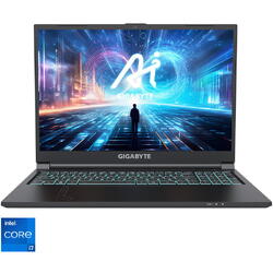 Laptop GIGABYTE Gaming 16'' G6 KF, FHD+ 165Hz, Procesor Intel® Core™ i7-13620H (24M Cache, up to 4.90 GHz), 16GB DDR5, 1TB SSD, GeForce RTX 4060 8GB, Free DOS, Iron Gray