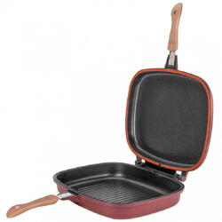 Grill dublu Neoklein DGR36, 36 cm, titan antiaderent, Cherry