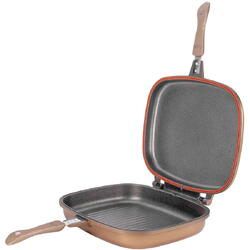 Grill dublu Neoklein DGR36, 36 cm, titan antiaderent, Gold