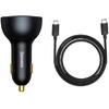 Incarcator auto Baseus Qualcomm QC 5,1xUSB Output 5V/3A,2xUSB Type-C max 5V/3A,total output 160W,include Cablu USB Type-C la USB Type-C 100W 1m,gri
