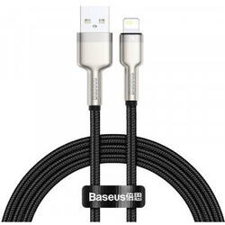 Cablu alimentare si date Baseus Cafule Metal, Fast Charging Data Cable pt. smartphone, USB la Lightning Iphone 2.4A, braided, 1m, negru