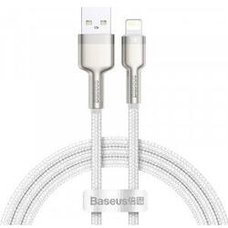 Cablu alimentare si date Baseus Cafule Metal, Fast Charging Data Cable pt. smartphone, USB la Lightning Iphone 2.4A, braided, 2m, alb