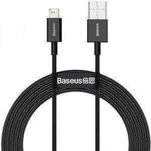 Cablu alimentare si date Baseus Superior, Fast Charging Data Cable pt. smartphone, USB la Lightning Iphone 2.4A, 2m, negru