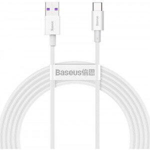 Cablu alimentare si date Baseus Superior, Fast Charging Data Cable pt. smartphone, USB la USB Type-C 66W, 1m, alb
