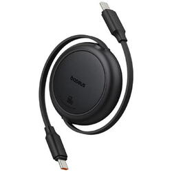 Cablu alimentare si date Baseus Free2Pull Mini, Fast Charging Data Cable pt. smartphone, retractabil, USB Type-C la USB Type-C 60W, 1m, negru