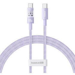 Cablu alimentare si date Baseus Gem, Fast Charging Data Cable pt. smartphone, USB Type-C la USB Type-C 100W, 1m, mov
