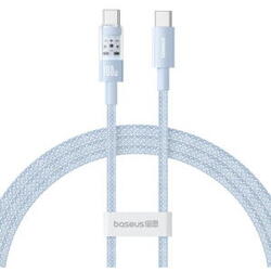 Cablu alimentare si date Baseus Gem, Fast Charging Data Cable pt. smartphone, USB Type-C la USB Type-C 100W, 2m, albastru