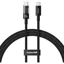 Cablu alimentare si date Baseus Gem, Fast Charging Data Cable pt. smartphone, USB Type-C la USB Type-C 100W, 2m, negru