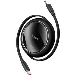 Cablu alimentare si date Baseus Free2Draw Mini, Fast Charging Data Cable pt. smartphone, retractabil, USB Type-C la USB Type-C 100W, 1m, negru