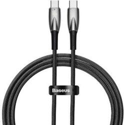 Cablu alimentare si date Baseus Glimmer, Fast Charging Data Cable pt. smartphone, USB Type-C la USB Type-C 100W, 2m, negru