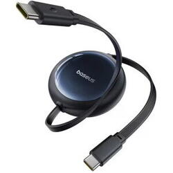 Cablu alimentare si date Baseus Nomos, Fast Charging Data Cable pt. smartphone, retractabil, USB Type-C la USB Type-C 100W, 1.5m, negru