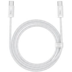 Cablu alimentare si date Baseus Dynamic, Fast Charging Data Cable pt. smartphone, USB Type-C la USB Type-C 100W, brodat, 2m, alb