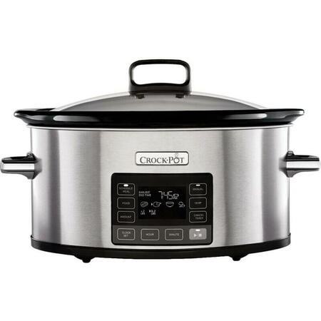 Slow Cooker Crock-Pot CSC066X, 5.6L, 240W, Argintiu