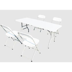 Heinner Set mobilier 5 piese DMSP001, 4 scaune pliabile