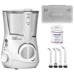 Dus Bucal WF-05 Whitening Waterpik, include 4 capete de curatare, Sistem de presiune reglabil cu 10 trepte, Alb