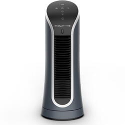 Ventilator mini turn Rowenta Eole Compact VU6220F0, 11W, 6 trepte de viteza, ecran LED, oprire automata, timer 8 ore, design compact, functie de noapte, negru & albastru