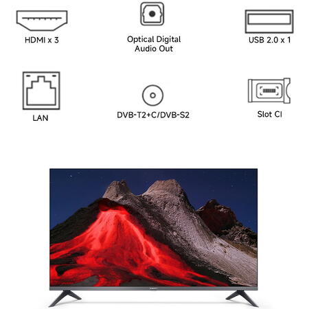 Televizor Xiaomi QLED A Pro, 138 cm, Smart Google TV, 4K Ultra HD, Clasa F (Model 2025)