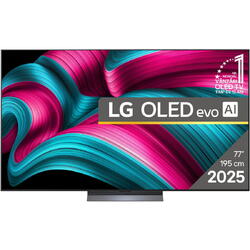 Televizor LG OLED evo 77C52LA, 195 cm, Smart, 4K Ultra HD, 100 Hz, Clasa F (Model 2025)