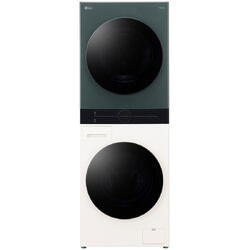 Masina de spalat rufe cu uscator LG WT1210EGF, Spalare 12 kg, Uscare 10 kg, 1400 RPM, Steam, TurboWash 360, Clasa A/A+++, Verde/Bej