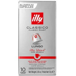 Cafea capsule, Illy Lungo Classico, compatibile Nespresso, 10 buc, 57 g