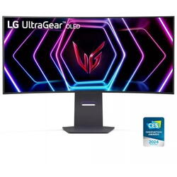 Monitor LED LG Gaming UltraGear 45GS95QE-B Curbat 39 inch UWQHD OLED 0.03 ms 240 Hz HDR FreeSync Premium Pro & G-Sync Compatible