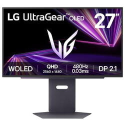 Monitor LED LG Gaming UltraGear 27GX790A-B 27 inch QHD OLED 0.03 ms 480 Hz HDR FreeSync Premium Pro & G-Sync Compatible