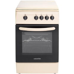 NobeLTek Aragaz NLT 5601B/G1, 50x60, plita si cuptor pe gaz, siguranta plita si cuptor, echipat cu diuze GPL, diuze GN de schimb, capac tabla, bej