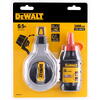 Set sfoara cu creta pentru trasare 30 m DeWALT DWHT47408-0, raport derulare 6:1, carcasa aluminiu turnat, maner anti-alunecare, capac mare pentru reumplere, sistem de angrenaj planetar, include sticla de creta rosie 113 g