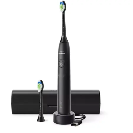 Periuta de dinti sonica reincarcabila HX7101/03, 1 mod de periere, 2 intensitati, Senzor de presiune, Negru