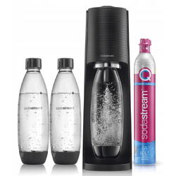 Aparat de preparare sifon SodaStream Soda Maker Terra Megapack QC inclusiv 2 sticle, Negru