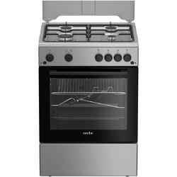 Aragaz Arctic ABGG6611DTTLX, Gaz, 4 arzatoare, Safety Plus, Grill gaz, Timer, Aprindere electrica plita/cuptor, Arzatoare cu eficienta ridicata, 60 cm, Inox