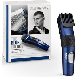 Aparat de tuns fara fir BaByliss 7756PE, autonomie 60 min, 13 trepete , 2 - 24 mm, lame lavabile, albastru