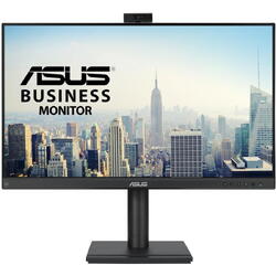 Monitor IPS LED ASUS 23.8" BE249QFK, Full HD (1920 x 1080), VGA, HDMI, DisplayPort, Boxe, Pivot Negru
