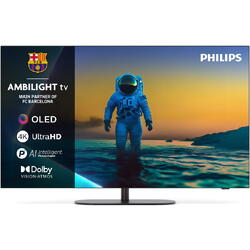 Televizor Philips AMBILIGHT tv OLED 48OLED820, 121 cm, Google TV, 4K Ultra HD, 100Hz, Clasa G (Model 2025)