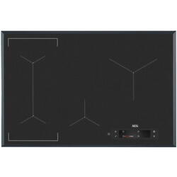 Plita incorporabila AEG IAE84881FB, Inductie, SensePro, Hob2Hood, Functie Bridge, 80 cm, Negru