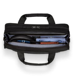 Geanta Pentru Laptop, Dell, 460-Bdsr Ecoloop Pro Classic Briefcase 14", 365x270x100 mm, Sticla, Tesatura 900D, Curea De Umar Detasabila Si Captusita, Accente Reflectorizante, Negru