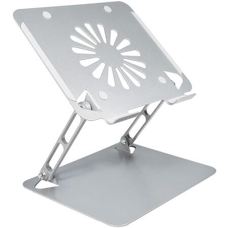 Stand Notebook Spacer 15.6″, pliabil si ajustabil, inalta laptop pana la 15cm, gri