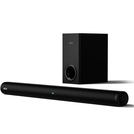 Soundbar AKAI ASB-8WSW, 2.1, 150W, Bluetooth, Subwoofer Wireless, HDMI ARC, Radio FM, Negru