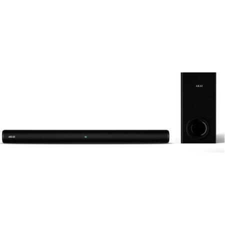 Soundbar AKAI ASB-8WSW, 2.1, 150W, Bluetooth, Subwoofer Wireless, HDMI ARC, Radio FM, Negru