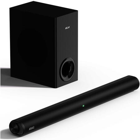Soundbar AKAI ASB-8WSW, 2.1, 150W, Bluetooth, Subwoofer Wireless, HDMI ARC, Radio FM, Negru