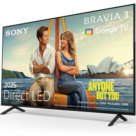 Televizor Sony BRAVIA 3 LED 75S39, 189 cm, Smart Google TV, 4K Ultra HD, Clasa E (Model 2025)