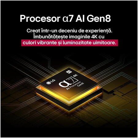 Televizor LG QNED 65QNED70A6A, 164 cm, Smart, 4K Ultra HD, Clasa F (Model 2025)