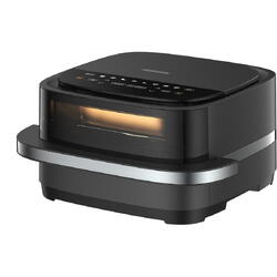 Friteuza cu aer cald HEINNER 2-in-1 HPAF-B4DC22BK, 2200 W, 4 l, Control digital, 9 programe, Timer, Negru