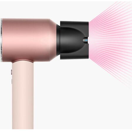 Uscator de par Dyson Supersonic Nural HD16 113407-01, 110.000 rpm, 4 setari de temperatura, 3 setari de viteze, Ceramic Pink/Rose Gold